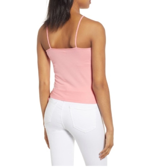 BP Plus Size Side Tie Tank Top in Pink 2X - Picture 2 of 8